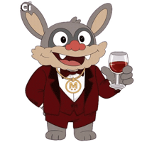 Hungry Red Wine Sticker