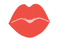 Red Lips Kiss Sticker by badassfemme