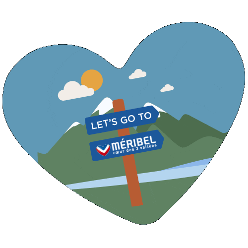 meribel3vallees giphyupload mountain ski skiing Sticker