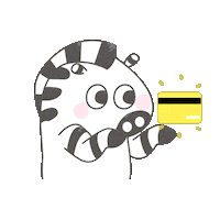 hance_drawer_Gaban money zebra credit card 錢 Sticker
