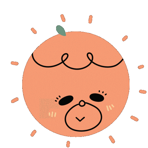 camtrenmay sun orange simple camtrenmay Sticker