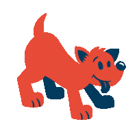 Dog Orange Sticker by austinpetsalive