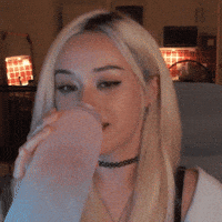 Cute Girl Drinking GIF