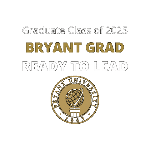 Masters Degree Graduation Sticker by Bryant Graduate Programs