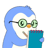 Penguin Studying Sticker by Pudgy Penguins