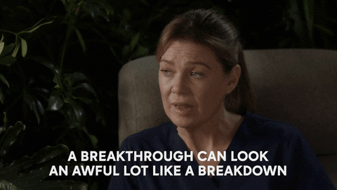 Meredith Grey Breakdown GIF by ABC Network