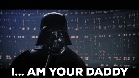 ackthbbft giphygifmaker father daddy vader GIF