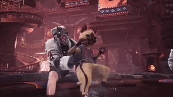 KingPoogie cats monster hunter GIF
