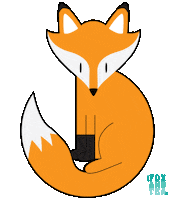Fox Flowers Sticker by Bottega42