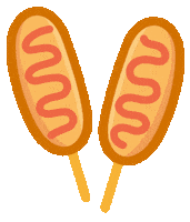 Corndog Sticker by Politopia Ilustraciones