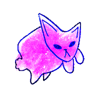 niaindigo cat run rabbit niaindigo Sticker