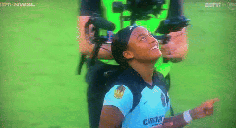Savage0ffTheTopRope thank you gotham fc jaedyn shaw nwsl reacts GIF