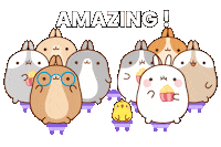 Happy Fun Sticker by Molang