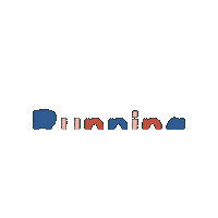 Walking Running Sticker