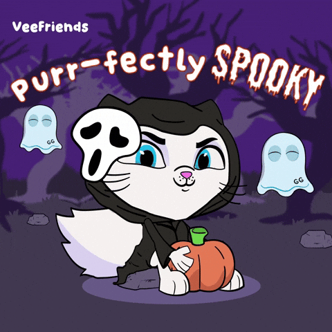 Cat Halloween GIF by VeeFriends