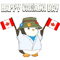 Canadian Flag Sticker by Pudgy Penguins