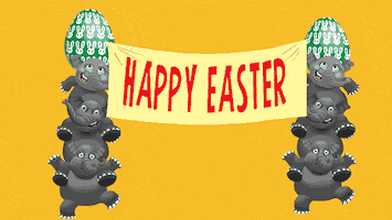 HannahtheSpanner easter happy easter elephants easter eggs GIF