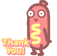 Hot Dog Thank You Sticker by SAMWOO288