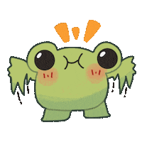 Excited Frog Sticker