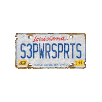 Louisiana License Plate Sticker by S3 Power Sports