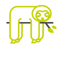 klickkomplizen tired sleeping sloth falling asleep Sticker