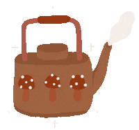 Tea Time Mushrooms Sticker