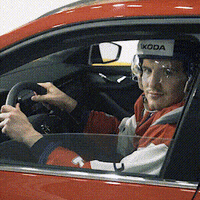 SKODACZ fun car hockey win GIF