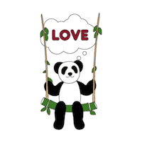 Panda Bear Love Sticker by Qeelin Jewellery