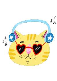 Cat Relaxing Sticker by Kooky Gook