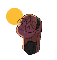 szerk girl sun night moon Sticker