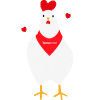 Heart Chicken Sticker by farmermobil