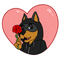 Cute Dog Love Sticker by Dobernut