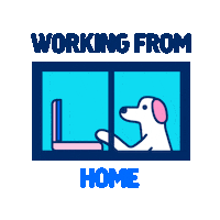 LatitudePay dog computer work from home working from home Sticker