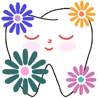 Flowers Teeth Sticker