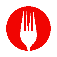 lets eat fork Sticker by Marcia Selden