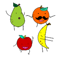 arielhart dance dancing fruit ariel hart Sticker