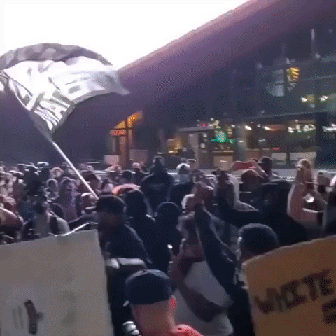 Crowd Rallies Outside Barclay's Center to 'Demand Justice for Breonna Taylor' in Brooklyn, New York