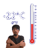 Negative Twenty Two Degrees Sticker