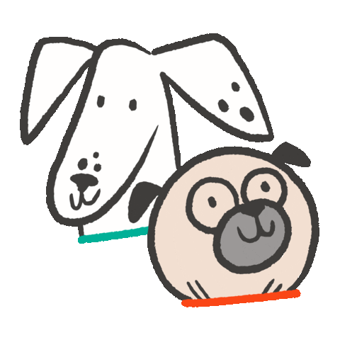 Happy Dog Sticker by Lea&Bo