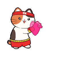 I Love You Hearts Sticker by Silly Kitties