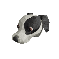 danpprince dog 3d face weird Sticker