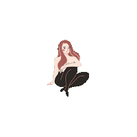 Yadeparis girl feminism tights collants Sticker