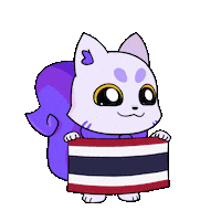 Muay Thai Flag Sticker by Lucky Kat Studios