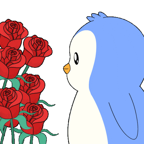 Happy Flower Sticker by Pudgy Penguins
