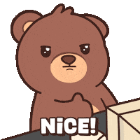 Happy Teddy Bear Sticker by BEARISH
