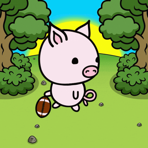 Football Pig GIF by Critters Quest