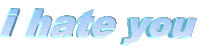 Mean I Hate You Sticker by AnimatedText