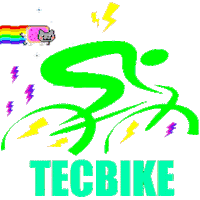 Tecbike rainbow bike colorful move Sticker