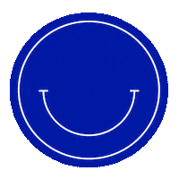 baduraworks smile blue white wink Sticker