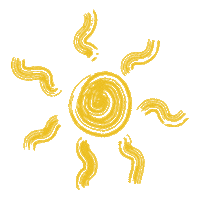 studionyps summer vintage sun yellow Sticker